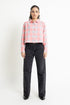 The Pink Boxy Crop Check Shirt
